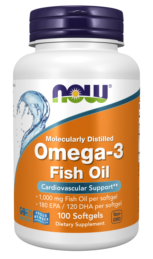 Now Foods Omega-3 Fish Oil 1000mg - 100 Softgels