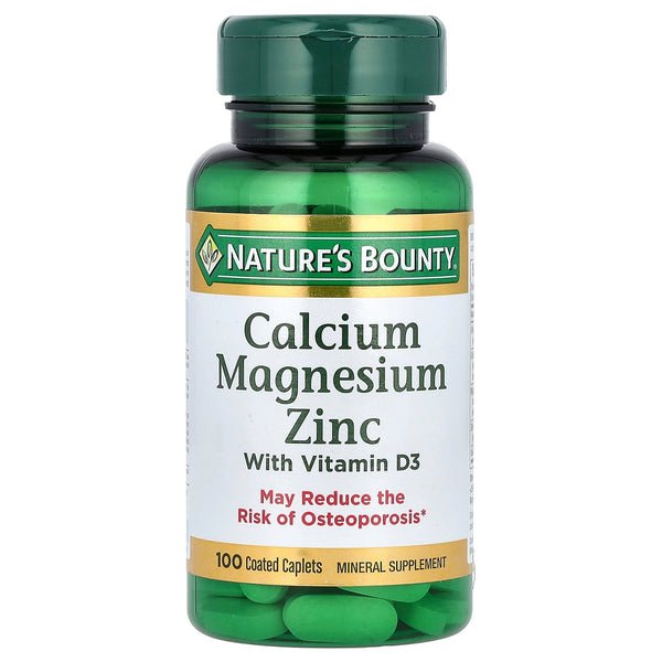 Natures Bounty Calcium Magnesium Zinc & D-3, - 100 Taplets